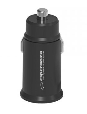 ESPERANZA ŁADOWARKA SAMOCHODOWA 20W USB-C PD 20W / USB-A QC 3.0 18W EZC111K ESPERANZA ŁADOWARKA SAMOCHODOWA 20W USB-C PD 20W / USB-A QC 3.0 18W EZC111K
