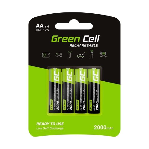 GREEN CELL AKUMULATORKI PALUSZKI 4X AA R6 2000MAH GREEN CELL AKUMULATORKI PALUSZKI 4X AA R6 2000MAH