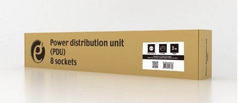 GEMBIRD LISTWA ZASILAJĄCA RACK 19" PDU EG-PDU-014-FC14 1U, 16A, 8X FRANCUSKIE GNIAZDO, WTYK C14, KABEL 3M GEMBIRD LISTWA ZASILAJĄCA RACK 19" PDU EG-PDU-014-FC14 1U, 16A, 8X FRANCUSKIE GNIAZDO, WTYK C14, KABEL 3M