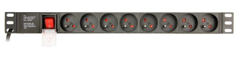 GEMBIRD LISTWA ZASILAJĄCA RACK 19" PDU EG-PDU-014-FC14 1U, 16A, 8X FRANCUSKIE GNIAZDO, WTYK C14, KABEL 3M GEMBIRD LISTWA ZASILAJĄCA RACK 19" PDU EG-PDU-014-FC14 1U, 16A, 8X FRANCUSKIE GNIAZDO, WTYK C14, KABEL 3M