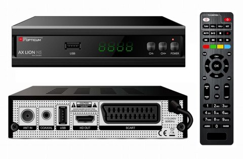 TUNER DVB-T2 OPTICUM AX LION NS H.265 10bit TUNER DVB-T2 OPTICUM AX LION NS H.265 10bit