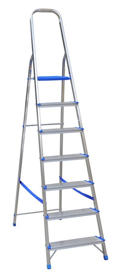 DRABINA ALUMINIOWA WOLNOSTOJĄCA 226CM 6 STOPNI + PODEST DRABINA ALUMINIOWA WOLNOSTOJĄCA 226CM 6 STOPNI + PODEST