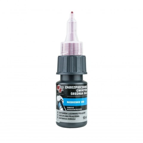 ŚRODEK DO ZABEZPIECZANIA GWINTÓW NIEBIESKI 10ML ŚREDNI ŚRODEK DO ZABEZPIECZANIA GWINTÓW NIEBIESKI 10ML ŚREDNI