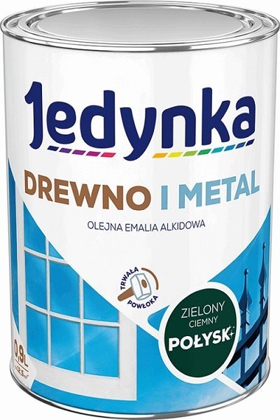 EMALIA ALKIDOWA DO DREWNA I METALU ZIELONY CIEMNY 0,9L EMALIA ALKIDOWA DO DREWNA I METALU ZIELONY CIEMNY 0,9L