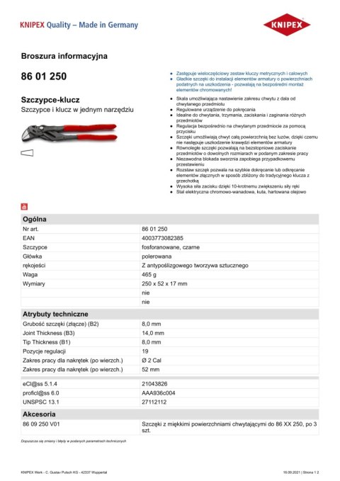 SZCZYPCE-KLUCZ OKSYDOWANE 250MM SZCZYPCE-KLUCZ OKSYDOWANE 250MM