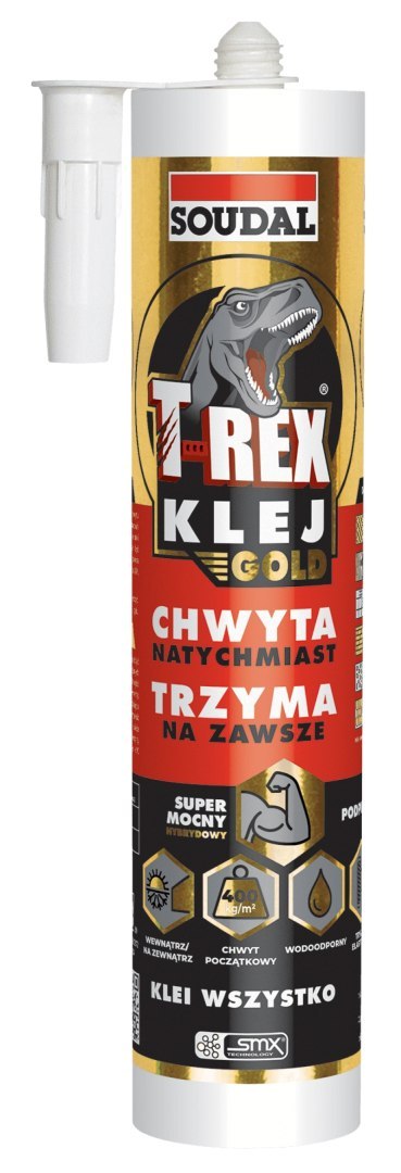 KLEJ MONTAŻOWY HYBRYDOWY 290ML T-REX GOLD KLEJ MONTAŻOWY HYBRYDOWY 290ML T-REX GOLD