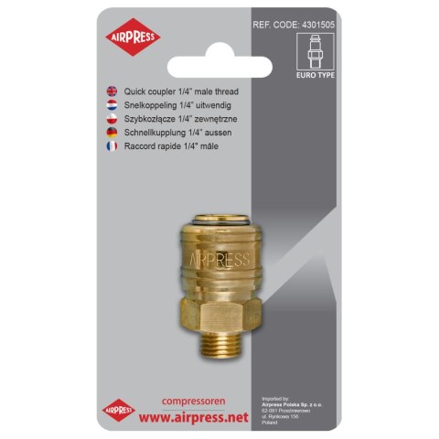 SZYBKOZŁĄCZE Z GWINTEM ZEWNĘTRZNYM 1/4'' SZYBKOZŁĄCZE Z GWINTEM ZEWNĘTRZNYM 1/4''