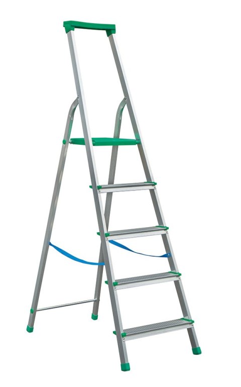 DRABINA ALUMINIOWA WOLNOSTOJĄCA 180CM 4 STOPNIE + PODEST DRABINA ALUMINIOWA WOLNOSTOJĄCA 180CM 4 STOPNIE + PODEST
