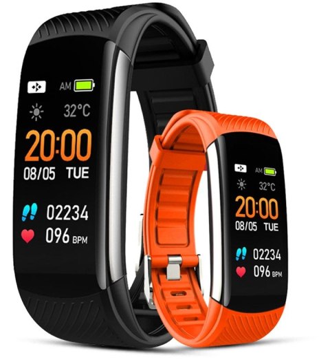 Smartband Giewont Fit&GO Duo GW200-9 - Black + Pasek Orange Power Smartband Giewont Fit&GO Duo GW200-9 - Black + Pasek Orange Power