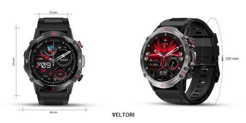 Smartwatch Veltori VT110-1 Czarny Pasek Silikonowy Smartwatch Veltori VT110-1 Czarny Pasek Silikonowy