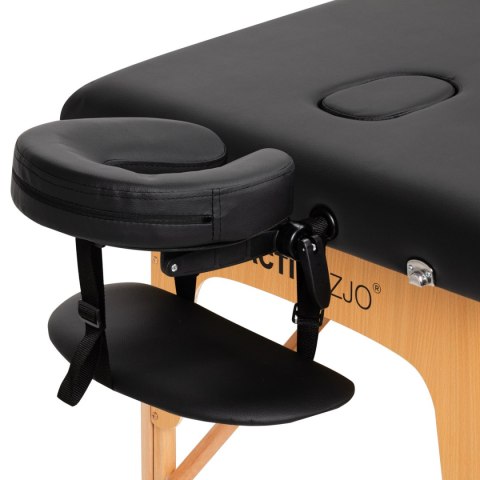 Stół składany do masażu drewniany Komfort Activ Fizjo Lux 3 segmentowy 190x70 czarny Stół składany do masażu drewniany Komfort Activ Fizjo Lux 3 segmentowy 190x70 czarny