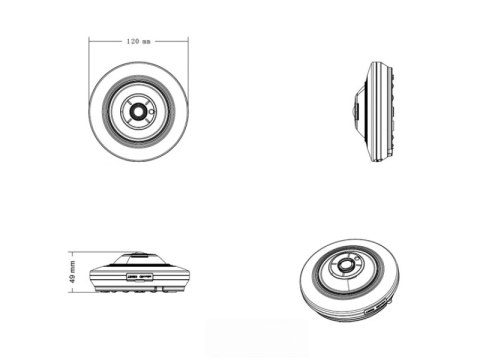 Kamera IP fisheye PTZ, 6 Mpx, IK10, 1.6mm AVIZIO BASIC Kamera IP fisheye PTZ, 6 Mpx, IK10, 1.6mm AVIZIO BASIC