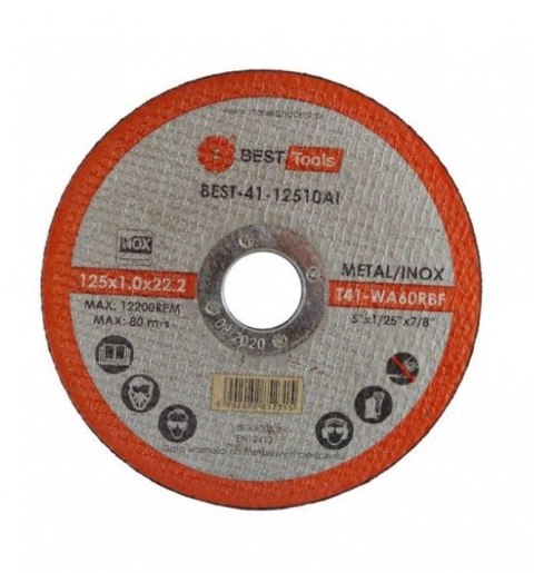 TARCZA FLEX 41 125x1,0x22,2 A60 RBF BEST TOOLS TARCZA FLEX 41 125x1,0x22,2 A60 RBF BEST TOOLS