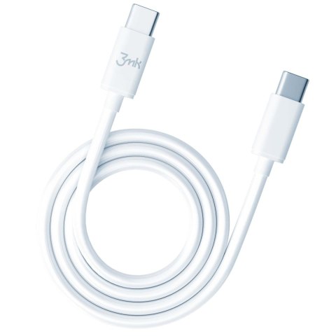 Kabel USB 3mk Hyper Silicone Cable USB-C to USB-C 100W biały Kabel USB 3mk Hyper Silicone Cable USB-C to USB-C 100W biały