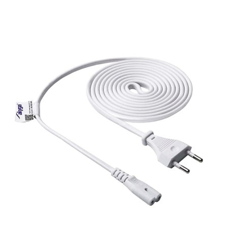Kabel zasilający Akyga AK-RD-06A ósemka CCA CEE 7/16 / IEC C7 1,5 m biały Kabel zasilający Akyga AK-RD-06A ósemka CCA CEE 7/16 / IEC C7 1,5 m biały