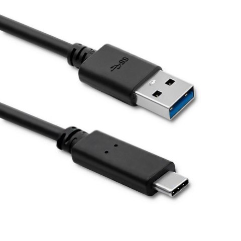 Kabel USB Qoltec 3.1 typ C męski | USB 3.0 A męski | 1.8m | Czarny Kabel USB Qoltec 3.1 typ C męski | USB 3.0 A męski | 1.8m | Czarny