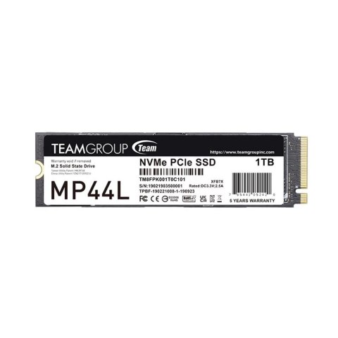 Dysk SSD Team Group MP44L 1TB M.2 PCIe NVMe Gen4 x4 (5000/4500) Dysk SSD Team Group MP44L 1TB M.2 PCIe NVMe Gen4 x4 (5000/4500)