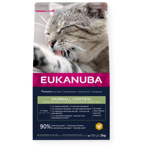 EUKANUBA Adult Hairball Control chicken - sucha karma dla kota - 2 kg EUKANUBA Adult Hairball Control chicken - sucha karma dla kota - 2 kg