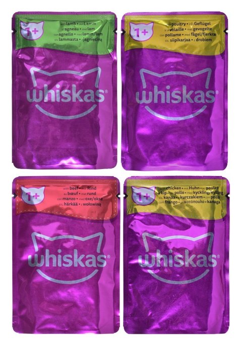 WHISKAS Klasyczne posiłki w sosie - mokra karma dla kota - 80x85 g WHISKAS Klasyczne posiłki w sosie - mokra karma dla kota - 80x85 g