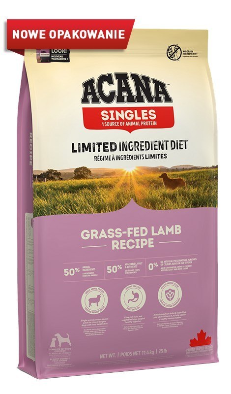 ACANA Singles Grass-fed Lamb - sucha karma dla psa - 11,4 kg ACANA Singles Grass-fed Lamb - sucha karma dla psa - 11,4 kg