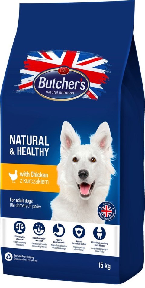 BUTCHER'S z kurczakiem - sucha karma dla psa -15 kg BUTCHER'S z kurczakiem - sucha karma dla psa -15 kg