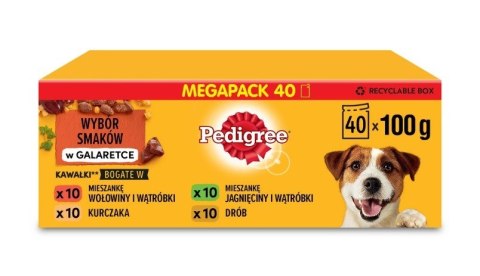 PEDIGREE PEDIGREE Vital Protection Adult Mix Smaków w galaretce - mokra karma dla dorosłych psów - 40 x 100 g PEDIGREE PEDIGREE Vital Protection Adult Mix Smaków w galaretce - mokra karma dla dorosłych psów - 40 x 100 g
