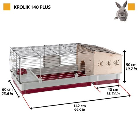 FERPLAST Królik 140 plus - klatka dla królika (składana) FERPLAST Królik 140 plus - klatka dla królika (składana)