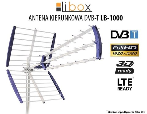 Antena kierunkowa zewnętrzna Libox LB1000 (16,5 dB; Typ F) Antena kierunkowa zewnętrzna Libox LB1000 (16,5 dB; Typ F)