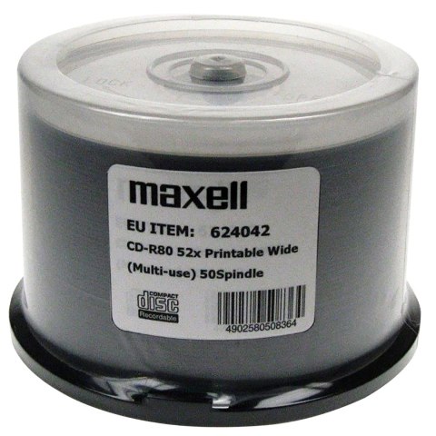 MAXELL CD-R 700MB 52x80 min, spindel, płyta do nadruku MAXELL CD-R 700MB 52x80 min, spindel, płyta do nadruku