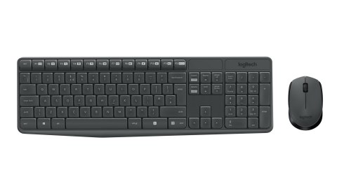Zestaw klawiatura + mysz membranowa Logitech MK235 920-007931 (USB 3.0; kolor szary; optyczna) Zestaw klawiatura + mysz membranowa Logitech MK235 920-007931 (USB 3.0; kolor szary; optyczna)