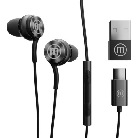 MAXELL XC1 Słuchawki przewodowe USB-C connector czarne MAXELL XC1 Słuchawki przewodowe USB-C connector czarne