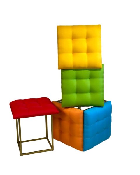 Puf-transformator 5w1 - 5 taboretów w 1 pufie multicolor Puf-transformator 5w1 - 5 taboretów w 1 pufie multicolor