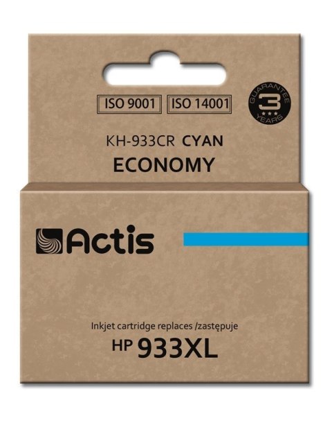 Actis KH-933CR Tusz (zamiennik HP 933XL CN054AE; Standard; 13 ml; niebieski) Actis KH-933CR Tusz (zamiennik HP 933XL CN054AE; Standard; 13 ml; niebieski)