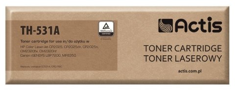 Actis TH-531A Toner (zamiennik HP 304A CC531A, Canon CRG-718C; Standard; 3000 stron; niebieski) Actis TH-531A Toner (zamiennik HP 304A CC531A, Canon CRG-718C; Standard; 3000 stron; niebieski)