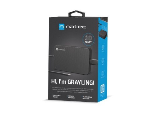 NATEC ZASILACZ ŁADOWARKA GRAYLING USB-C 90W DO LAPTOPÓW, TABLETÓW, TELEFONÓW NZU-2035 NATEC ZASILACZ ŁADOWARKA GRAYLING USB-C 90W DO LAPTOPÓW, TABLETÓW, TELEFONÓW NZU-2035
