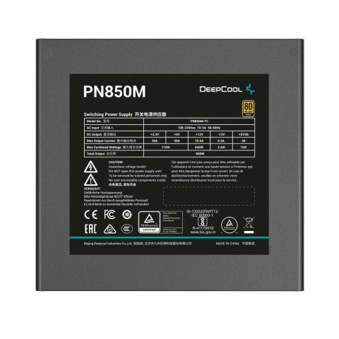 Zasilacz DeepCool PN850M 80+Gold (Modular Cable) EU PLUG ATX 3.1 (R-PN850M-FC0B-EU) Zasilacz DeepCool PN850M 80+Gold (Modular Cable) EU PLUG ATX 3.1 (R-PN850M-FC0B-EU)