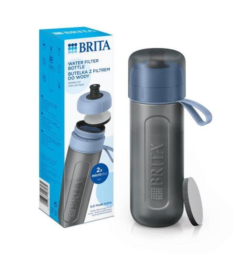 Butelka filtrująca Brita Active pastelowy błękit 2 dyski Butelka filtrująca Brita Active pastelowy błękit 2 dyski