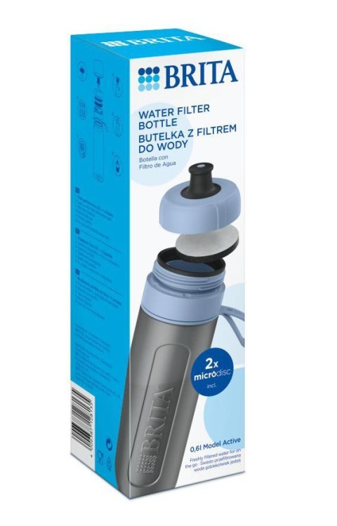 Butelka filtrująca Brita Active pastelowy błękit 2 dyski Butelka filtrująca Brita Active pastelowy błękit 2 dyski