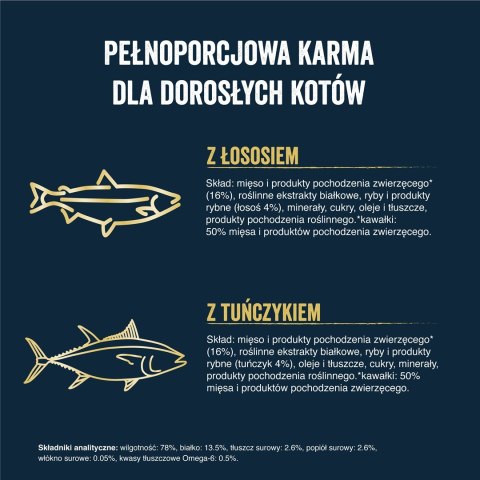 FELIX Tasty Shreds z łososiem i tuńczykiem - mokra karma dla kota - 4x 80g FELIX Tasty Shreds z łososiem i tuńczykiem - mokra karma dla kota - 4x 80g