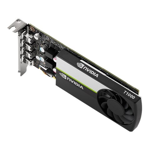 Karta graficzna PNY NVIDIA T1000 4GB, GDDR6, 4x DisplayPort, PCI Express 3.0, LP - ATX bracket, Small Box Karta graficzna PNY NVIDIA T1000 4GB, GDDR6, 4x DisplayPort, PCI Express 3.0, LP - ATX bracket, Small Box