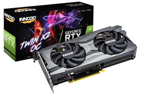 Karta graficzna INNO3D GeForce RTX 3060 TWIN X2 OC 12GB GDDR6 Karta graficzna INNO3D GeForce RTX 3060 TWIN X2 OC 12GB GDDR6