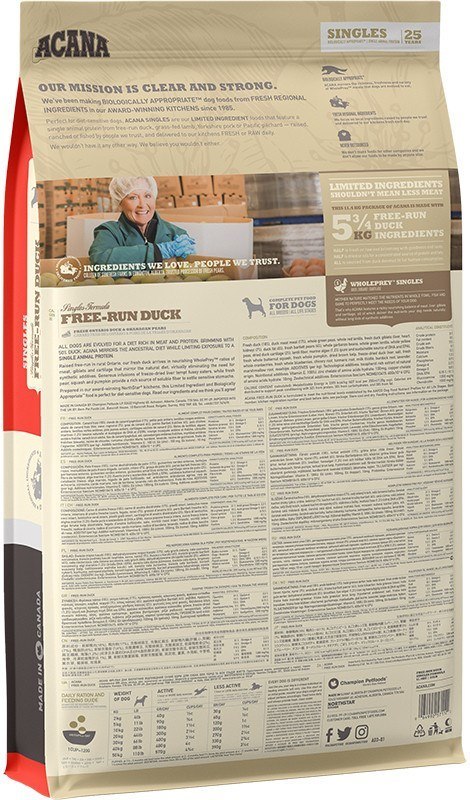 ACANA SINGLES Free-Run Duck - sucha karma dla psa - 11,4 kg ACANA SINGLES Free-Run Duck - sucha karma dla psa - 11,4 kg
