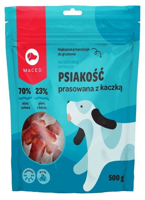 MACED Kość prasowana biała z kaczką 500g MACED Kość prasowana biała z kaczką 500g