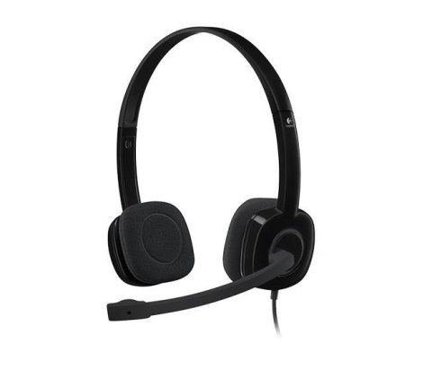 Słuchawki z mikrofonem Logitech H151 czarne Słuchawki z mikrofonem Logitech H151 czarne