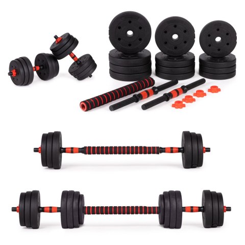 Hantle regulowane 2 x 10kg sztanga zestaw 20kg gryf Hantle regulowane 2 x 10kg sztanga zestaw 20kg gryf
